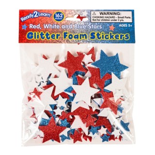 READY 2 LEARN™ Glitter Foam Stickers, Stars, Red White and Blue