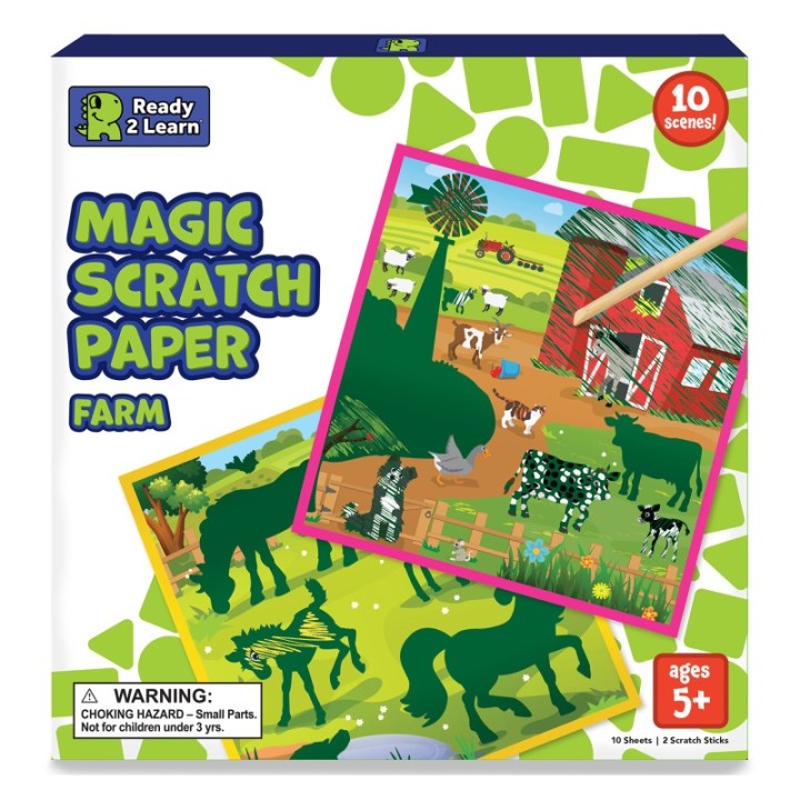 READY 2 LEARN™ Magic Scratch Paper, Farm