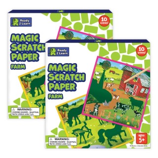 READY 2 LEARN™ Magic Scratch Paper, Farm, 10 Per Pack, 2 Packs