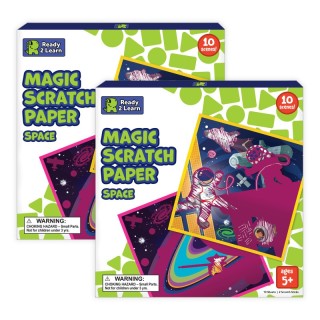 READY 2 LEARN™ Magic Scratch Paper, Space, 10 Per Pack, 2 Packs
