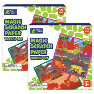 READY 2 LEARN™ Magic Scratch Paper, Transport, 10 Per Pack, 2 Packs