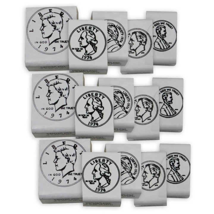 READY 2 LEARN™ Coin Stamps - Heads - 5 Per Set - 3 Sets