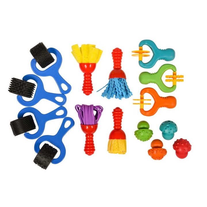 READY 2 LEARN™ Squish 'N' Roll Paint & Dough Tools, Set of 15