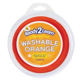 READY 2 LEARN™ Jumbo Circular Washable Stamp Pad - Orange - 5.75" dia.