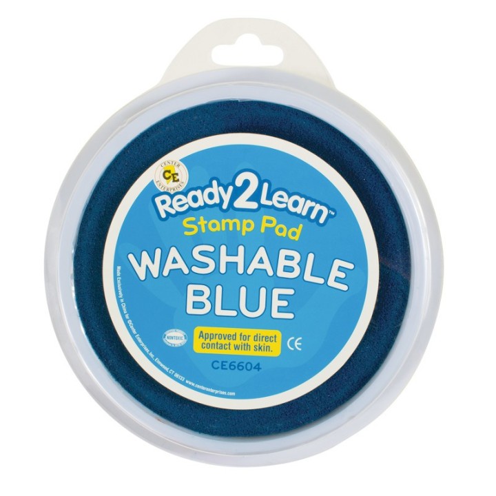 READY 2 LEARN™ Jumbo Circular Washable Stamp Pad - Blue - 5.75" dia.