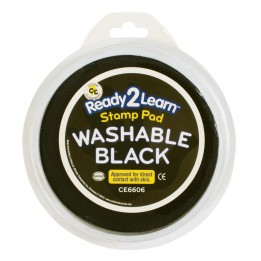 READY 2 LEARN™ Jumbo Circular Washable Stamp Pad - Black - 5.75" dia.