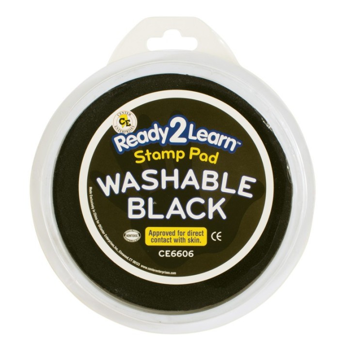 READY 2 LEARN™ Jumbo Circular Washable Stamp Pad - Black - 5.75" dia.
