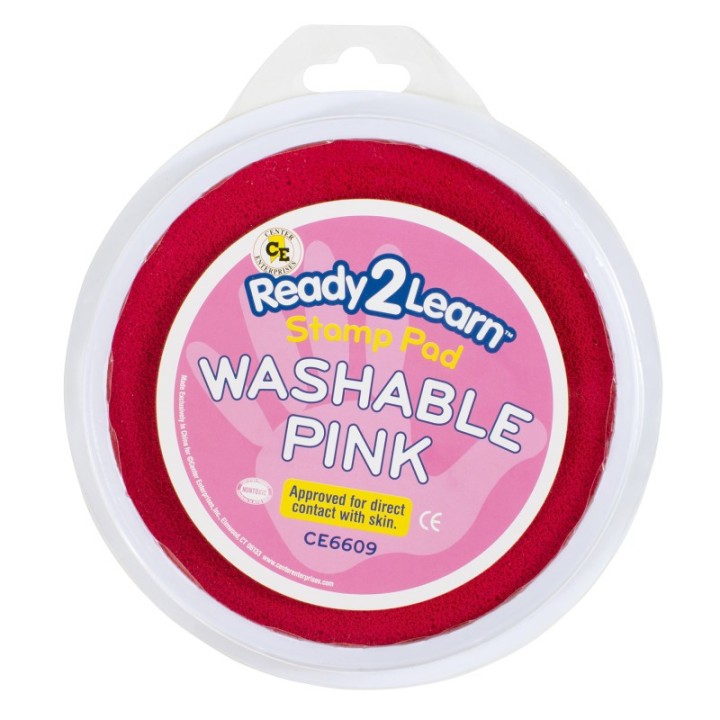 READY 2 LEARN™ Jumbo Circular Washable Stamp Pad - Pink - 5.75" dia.
