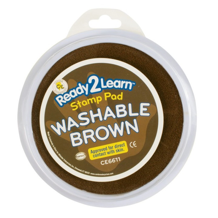 READY 2 LEARN™ Jumbo Circular Washable Stamp Pad - Brown - 5.75" dia.