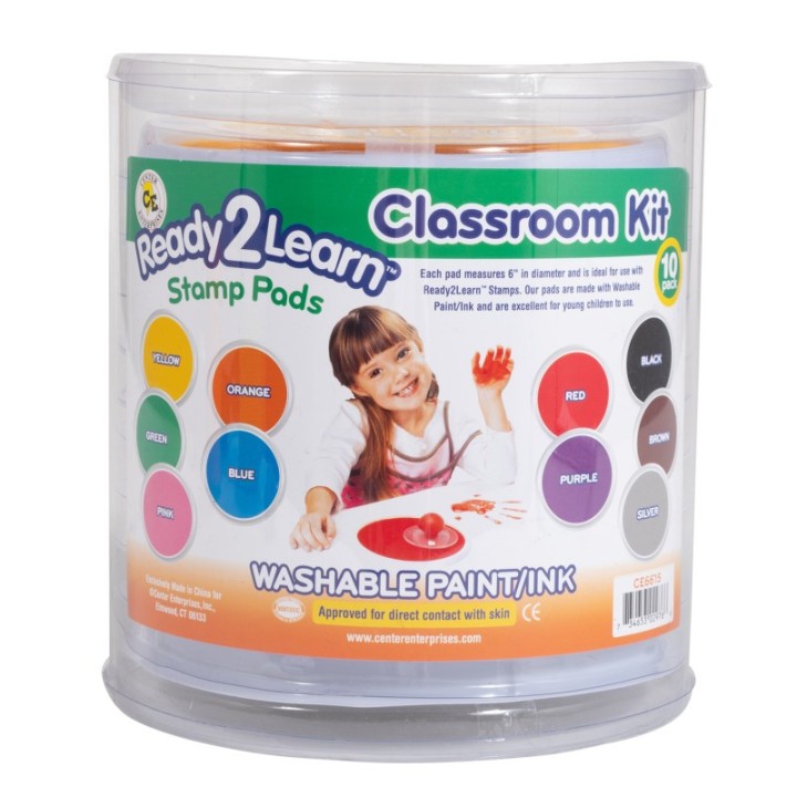 READY 2 LEARN™ Jumbo Circular Washable Stamp Pads - Set of 10