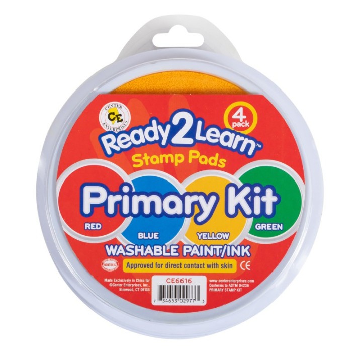 READY 2 LEARN™ Jumbo Circular Washable Stamp Pads - Primary - Set of 4
