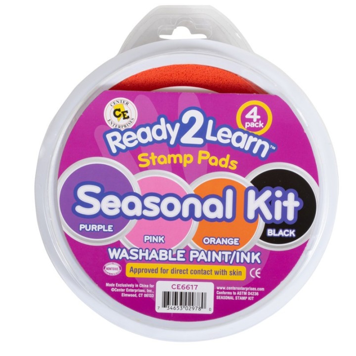 READY 2 LEARN™ Jumbo Circular Washable Stamp Pads - Seasonal - Set of 4