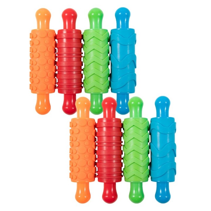READY 2 LEARN™ Paint and Clay Texture Rollers - 4 Per Set - 2 Sets