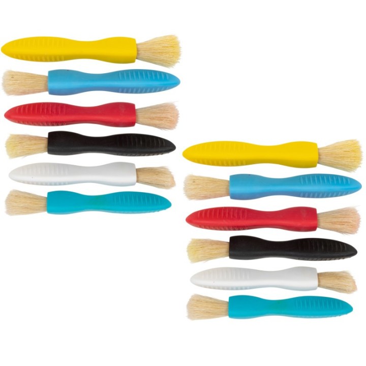 READY 2 LEARN™ Triangle Grip Paint Brushes - 1 Size - 6 Per Set - 2 Sets