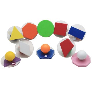 READY 2 LEARN™ Giant Stampers - Geometric Shapes - Filled In - Set of 10