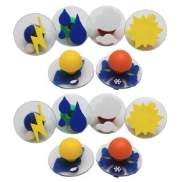 READY 2 LEARN™ Giant Stampers - Weather Patterns - 6 Per Set - 2 Sets