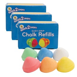 READY 2 LEARN™ Easy Grip Chalk - Refills - 6 Per Pack, 3 Packs