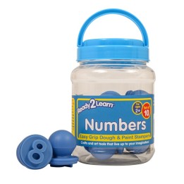 READY 2 LEARN™ Easy Grip Dough and Paint Stampers, Numbers, Set of 10