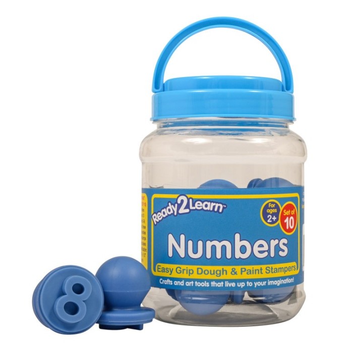 READY 2 LEARN™ Easy Grip Dough and Paint Stampers, Numbers, Set of 10