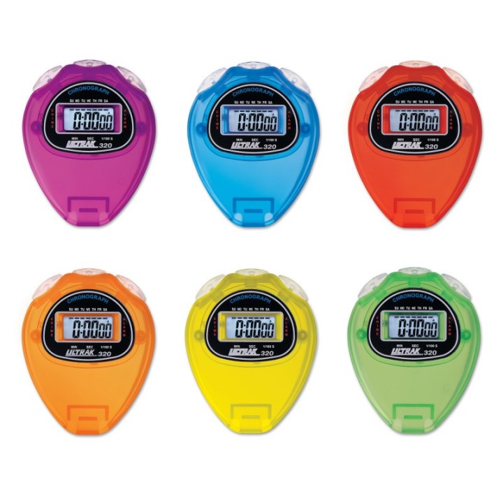 ULTRAK 320 Rainbow Stopwatches, Set of 6