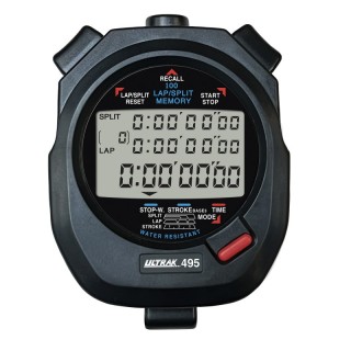 ULTRAK 495 100 Memory Stopwatch, Black