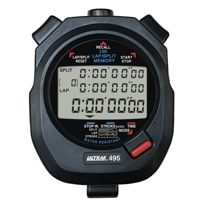 ULTRAK 495 100 Memory Stopwatch, Black