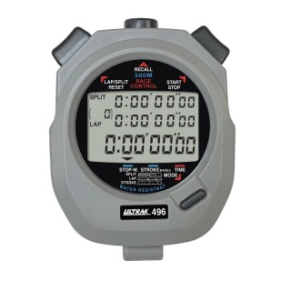 ULTRAK 496 500 Memory Stopwatch, Gray