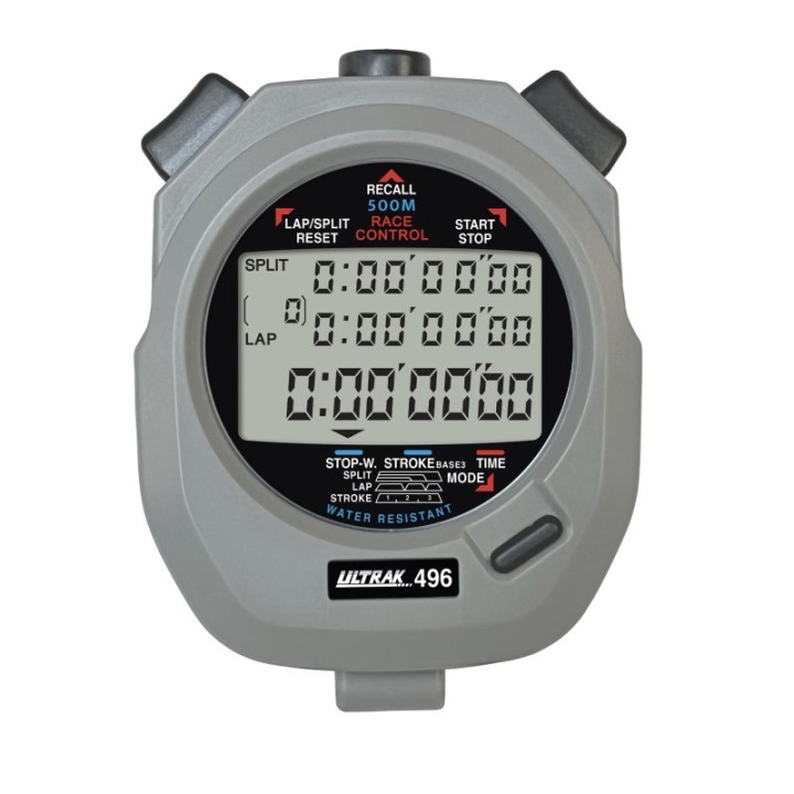ULTRAK 496 500 Memory Stopwatch, Gray