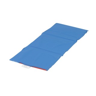 Angeles 3 Section Economy Folding Rest Nap Mat - Red/Blue