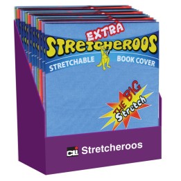 Charles Leonard Extra Stretcheroos Bookcovers, Assorted Colors, Set of 36