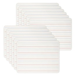 Charles Leonard Dry Erase Lap Board, 1-Sided Lined, 9" x 12", Pack of 12