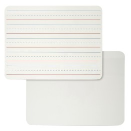 Charles Leonard Dry Erase Board, Two-Sided Lined/Plain, 9" x 12"