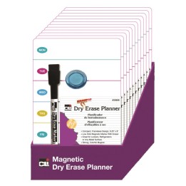 Charles Leonard Mini Magnetic Dry Erase Planning Boards with Marker & Magnet, Set of 12