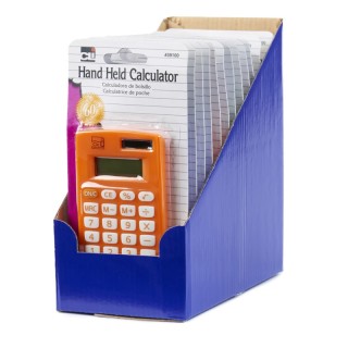 Charles Leonard Calculator, Hand Held, 8 Digit, Assorted Colors, Pack of 12, Carded