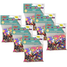 Charles Leonard Glittering Sequins with Spangles, 4 oz Per Pack, 6 Packs