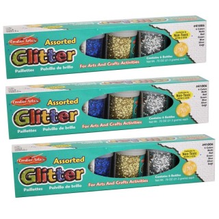 Charles Leonard Creative Arts™ Glitter Set, 6 Per Pack, 3 Packs