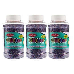 Charles Leonard Creative Arts™ Glitter, 1 lb. Bottle, Multi-Color, Pack of 3