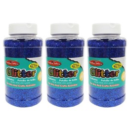 Charles Leonard Creative Arts™ Glitter, 1 lb. Bottle, Blue, Pack of 3