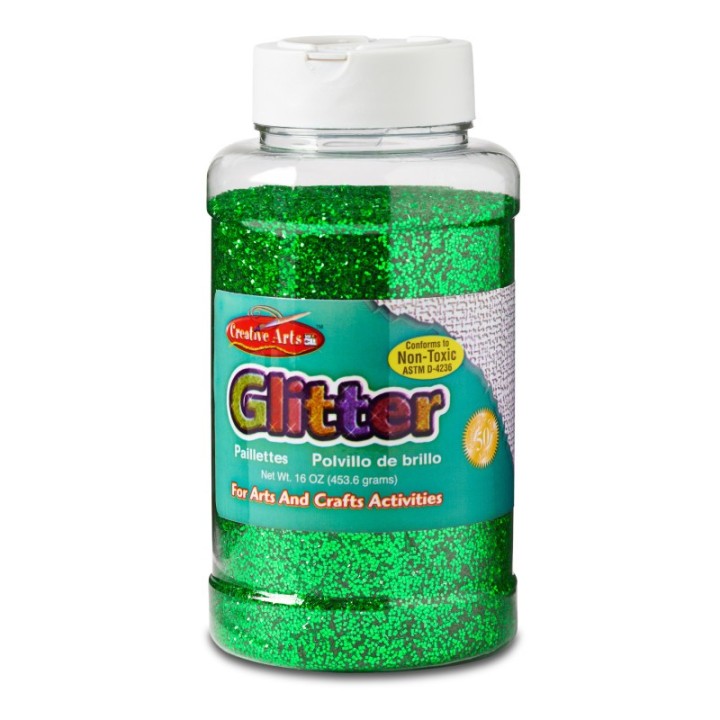 Charles Leonard Creative Arts by Charles Leonard Glitter, 16 oz. Bottle, Green