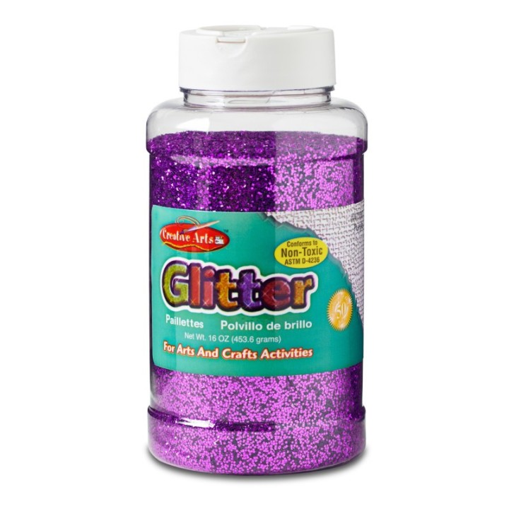Charles Leonard Creative Arts by Charles Leonard Glitter, 16 oz. Bottle, Purple