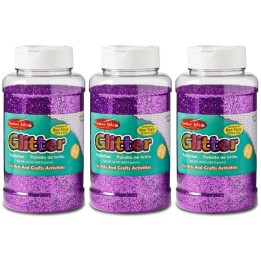 Charles Leonard Creative Arts™ Glitter, 1 lb. Bottle, Purple, Pack of 3