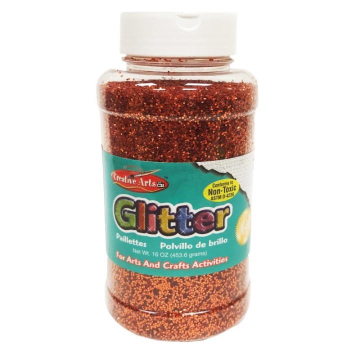 Charles Leonard Creative Arts by Charles Leonard Glitter, 16 oz. Bottle, Orange