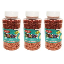 Charles Leonard Creative Arts™ Glitter, 1 lb. Bottle, Orange, Pack of 3