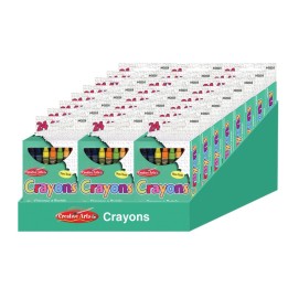 Charles Leonard Creative Arts Crayons - Assorted Colors - 24/Bx, 24 boxes with a Shelf Tray