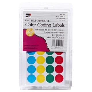 Charles Leonard Color Coding Labels, Assorted