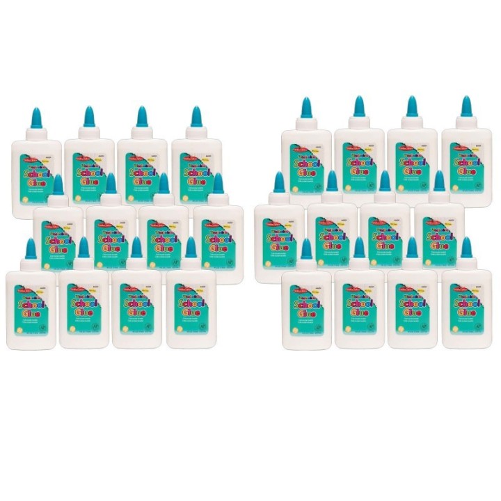 Charles Leonard Economy Washable School Glue, 4 oz, Pack of 24