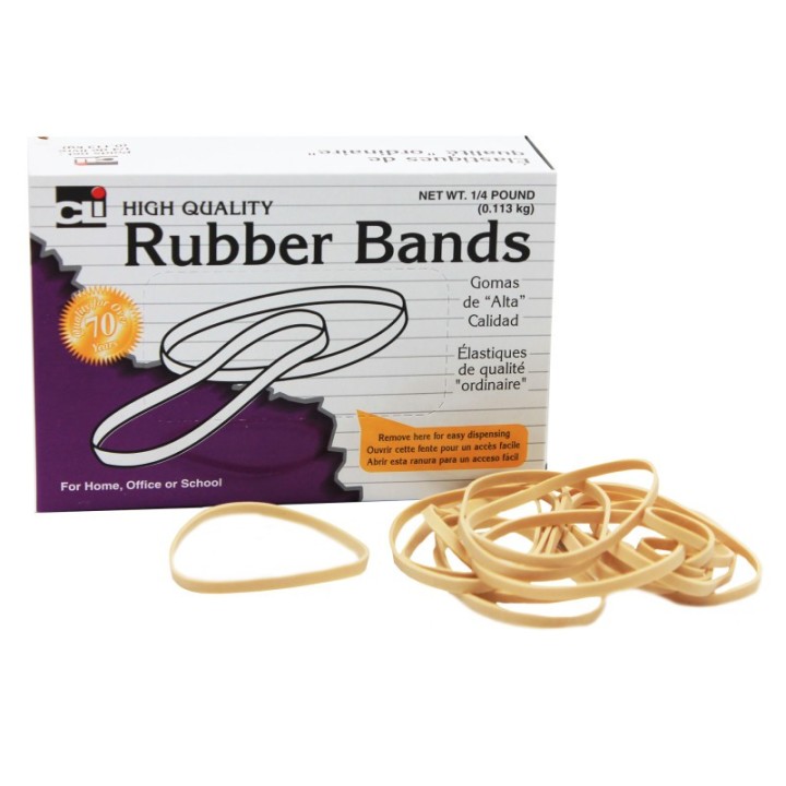 Charles Leonard Rubber Bands, #32 (3" x 1/8"), 1/4 Pound Box