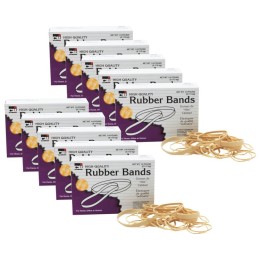 Charles Leonard Rubber Bands Assorted Sizes, 1/4 lb Box, 10 Boxes