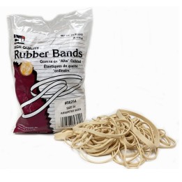 Charles Leonard Rubber Bands, Assorted Sizes, 1/4 lb. Bag