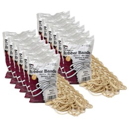 Charles Leonard Rubber Bands, High Quality, #54 (Assorted), 1/4 lb. Per Bag, 12 Bags